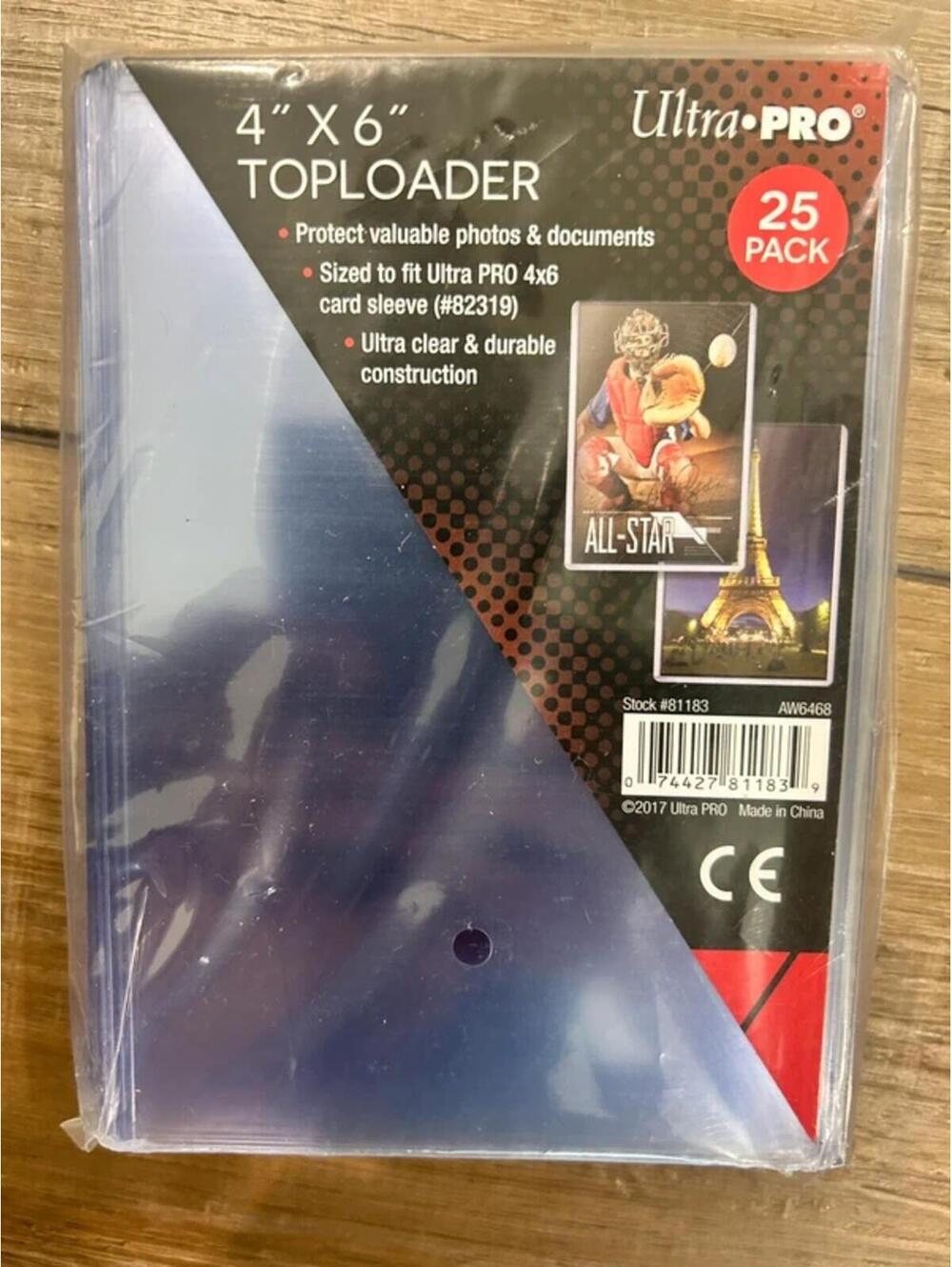 Ultra Pro Toploader - 4x6 25 per pack Keeps cards, photos and other collectible
